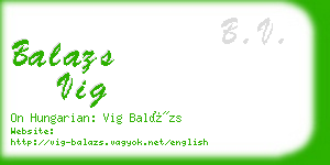 balazs vig business card